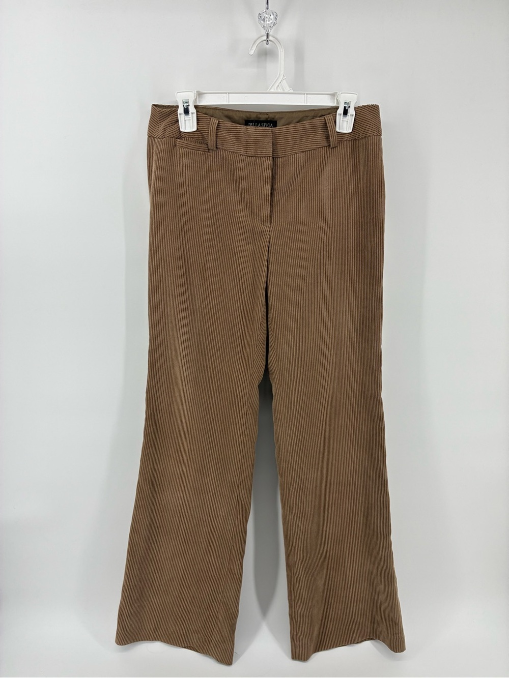Della Spiga Italy Brown Corduroy Flare Pants
